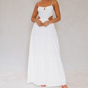 Sabo Skirt Koan White Cutout Maxi Dress